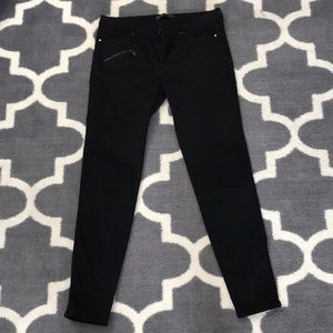 Zara Moto black jean legging size 8